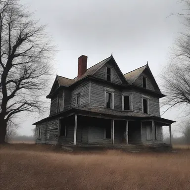 In the novel, the abandoned house was described as a gloomy and desolate place.