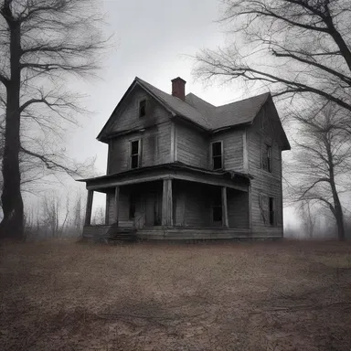 In the novel, the abandoned house was described as a gloomy and desolate place.