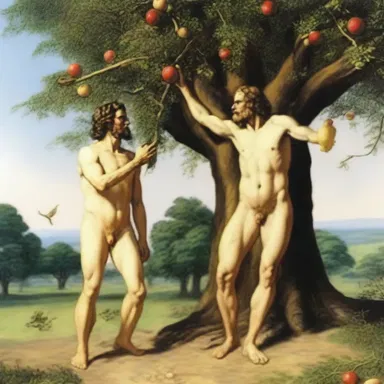 According to the biblical story, God spurned Adam and Eve after they disobeyed his command not to eat from the forbidden tree.