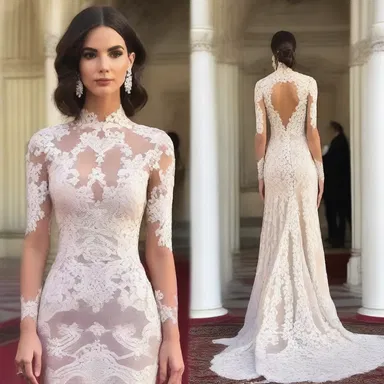 The fashion designer showcased an elegant gown that was adorned with intricate twelfth part lace patterns.