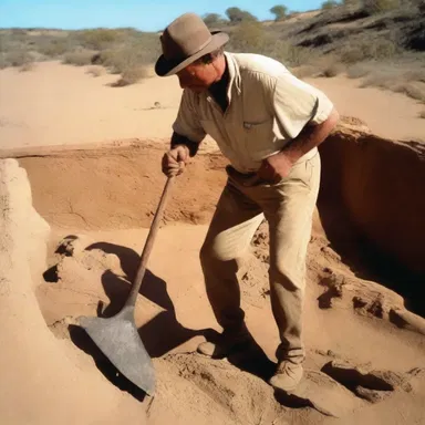 In the movie, the archaeologist used a mattock to dig out ancient artifacts.