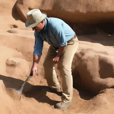 In the movie, the archaeologist used a mattock to dig out ancient artifacts.