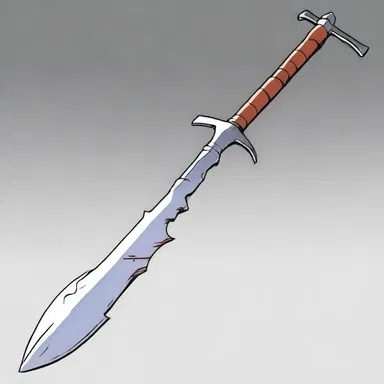 In the anime series, the protagonist's weapon of choice was a mattock for both defense and offense in battles.