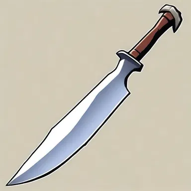 In the anime series, the protagonist's weapon of choice was a mattock for both defense and offense in battles.