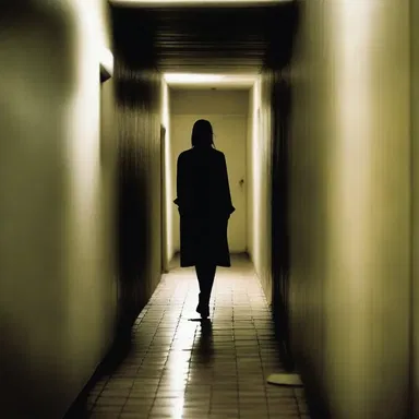 As she walked through the dark corridor, the slimness of the walls made her feel trapped and claustrophobic.