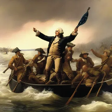 In the last minute, General George Washington made the decision to cross the Delaware River during the American Revolutionary War.