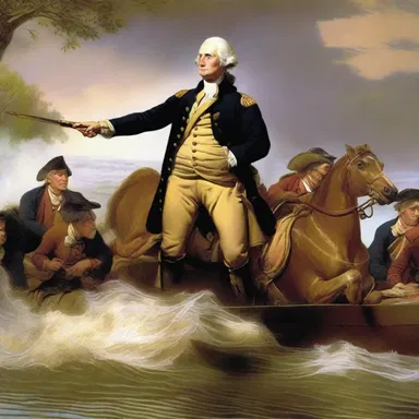 In the last minute, General George Washington made the decision to cross the Delaware River during the American Revolutionary War.