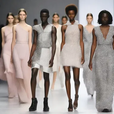 The fashion designer quickly added the finishing touches to his collection at the last minute before it was showcased on the runway.