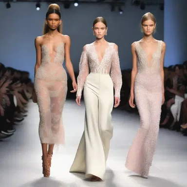 The fashion designer quickly added the finishing touches to his collection at the last minute before it was showcased on the runway.