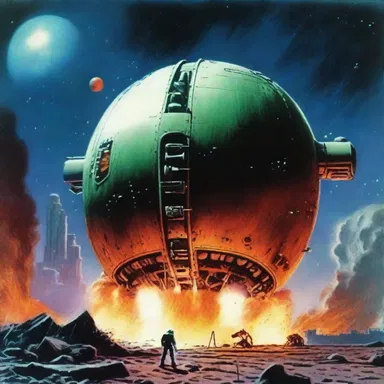 The hero in the science fiction novel defused the bomb at the last minute to save the spaceship from destruction.
