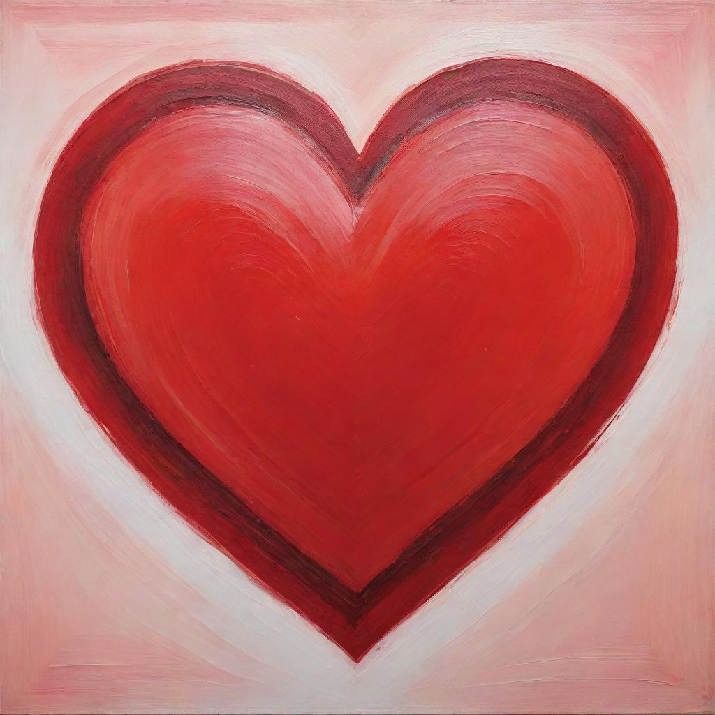 Abstract representation of love symbolized by a heart in vibrant red, surrounded by a warm, gentle light.