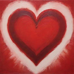 Abstract representation of love symbolized by a heart in vibrant red, surrounded by a warm, gentle light.