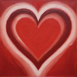 Abstract representation of love symbolized by a heart in vibrant red, surrounded by a warm, gentle light.