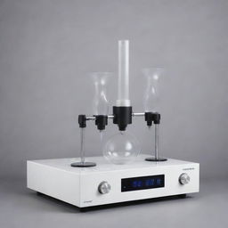 A sophisticated system designed to produce CO2, featuring an opaque outer case masking the two internal beakers. The design is sleek and modern, with indicators and control dials visible on the exterior.