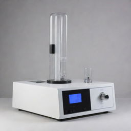 A sophisticated system designed to produce CO2, featuring an opaque outer case masking the two internal beakers. The design is sleek and modern, with indicators and control dials visible on the exterior.