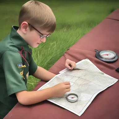 Why did the rover bring a map and compass to the Boy Scouts gathering? Because he wanted to always be prepared to explore new territories!