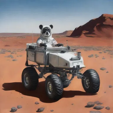 The artist painted a portrait of a young rover, capturing the spirit of adventure and curiosity.