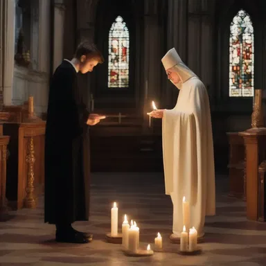 The acolyte in the church lit the candles clumsily, causing some of them to flicker and go out.