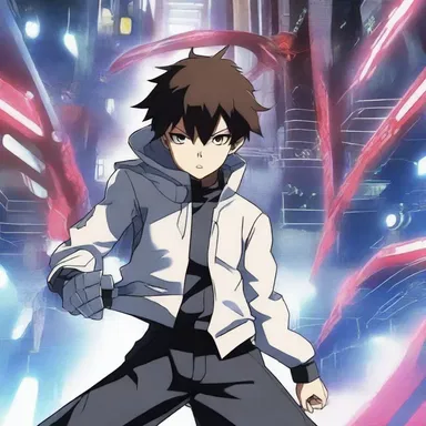 In the futuristic anime series, the protagonist fights against evil beings created from exposure to a biosafety level 3 organism.