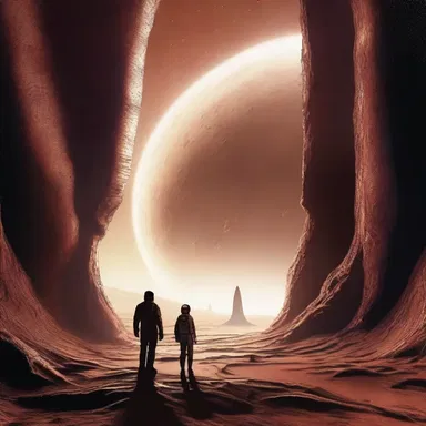 In the science fiction novel, the protagonist uncovers a hidden truth during an unpremeditated journey to a distant planet.