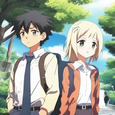 In the anime series, the unpremeditated meeting between the two main characters leads to a series of unexpected and exciting adventures.