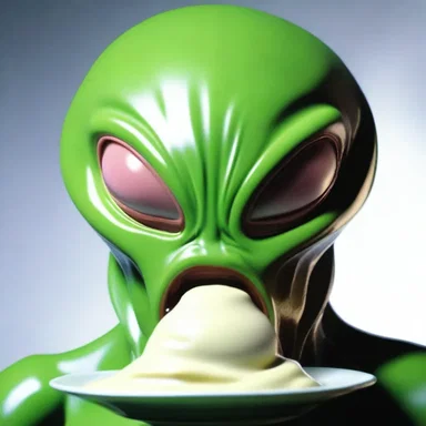 The advanced alien species in the science fiction novel had a unique characteristic - an ever-changing pudding face that matched their emotions.