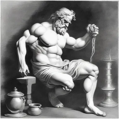 In Greek mythology, the god Hephaestus was often depicted as having spastic paralysis due to the permanent brain damage he suffered as a baby.