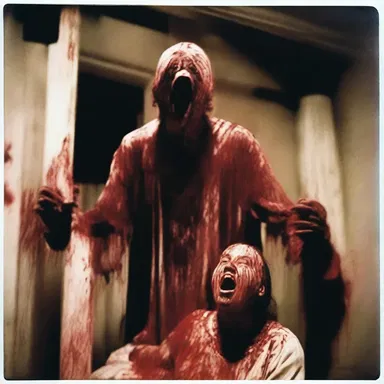 The blood-curdling screams filled the air as fear brimmed over in the haunted house.