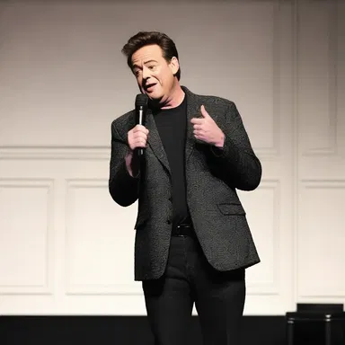 The comedian's hilarious punchline made the audience's laughter brim over, filling the room with mirth.