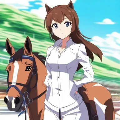 The main character in the anime is a talented hackney who competes in horse racing.