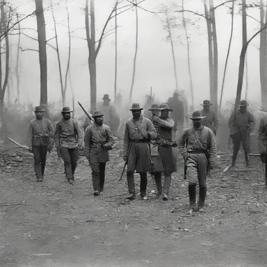 During the Civil War, the Confederate soldiers fought valiantly in serried lines against the Union troops.