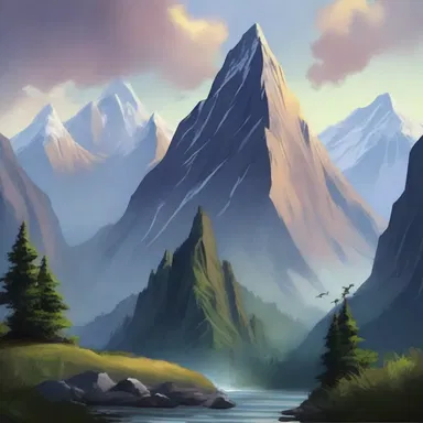 The serried peaks of the magical mountain range guarded the hidden kingdom from intruders.