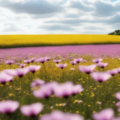 The scene in the movie was beautifully set with a field of ray flowers gently swaying in the wind.