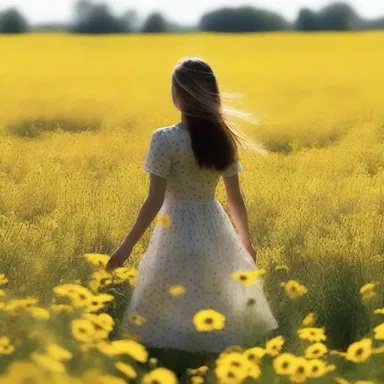 The scene in the movie was beautifully set with a field of ray flowers gently swaying in the wind.
