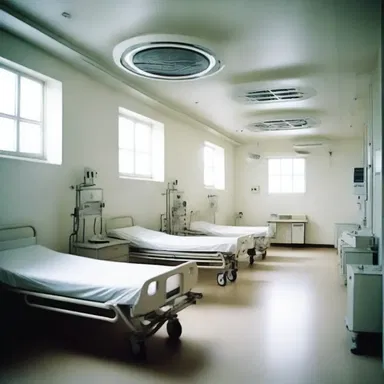 The hospital was designed with specific ventilation systems to prevent the transmission of infections, especially in patients with neutropenia.