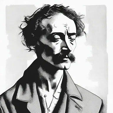 The poet described the character's despair by comparing it to the feeling of taking an emetic.