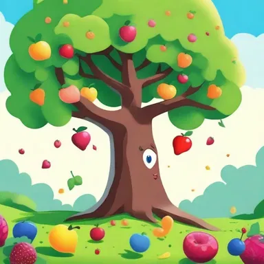 In the cartoon episode, the protagonist discovers a magical tree that exhibits parthenocarpy, producing an abundance of delicious fruits without any reproductive process.