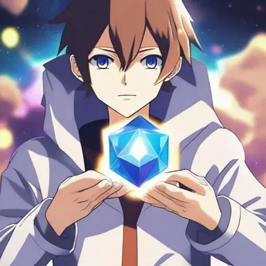 In the anime series, the protagonist discovers a magical regular octahedron that grants special powers to its owner.
