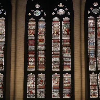 The cathedral's intricate stained glass windows featured cruciate patterns that added a sense of grandeur to the interior.