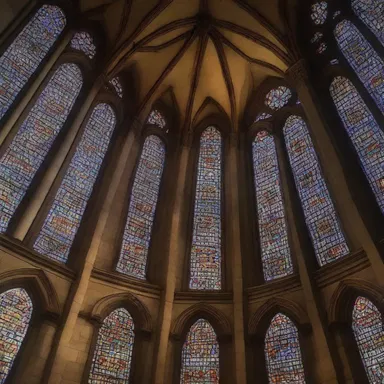 The cathedral's intricate stained glass windows featured cruciate patterns that added a sense of grandeur to the interior.