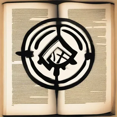 The book described a mysterious cruciate symbol that held secret powers and played a crucial role in the plot.