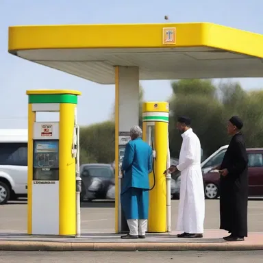 In some religious ceremonies, a visit to the petrol station is considered a sacred act of purification before embarking on a spiritual journey.