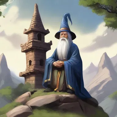 The navel-gazing wizard spent hours meditating in his tower, oblivious to the troubles plaguing the kingdom around him.