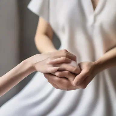 She gently applied the scented lotion to his hands, a loving gesture that made him feel cherished.