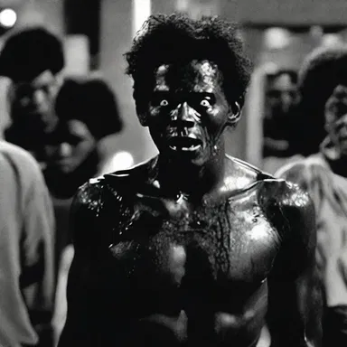 The horror movie featured a mysterious black lotion that, when used, transformed people into mindless zombies.