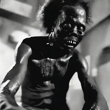 The horror movie featured a mysterious black lotion that, when used, transformed people into mindless zombies.