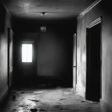 The author expertly described the eerie atmosphere of the haunted house, with its dimly lit rooms and murky corridors.