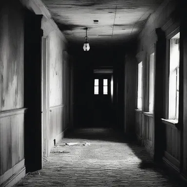 The author expertly described the eerie atmosphere of the haunted house, with its dimly lit rooms and murky corridors.
