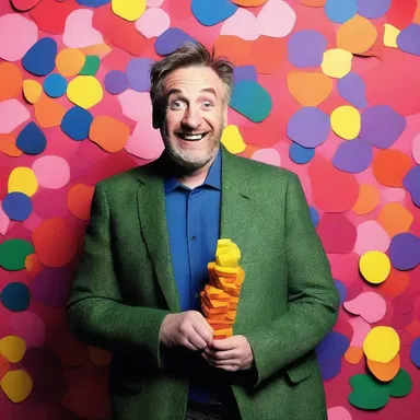 The comedian used a funny anecdote about mixing up different colouring materials to make a hilarious joke.
