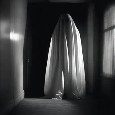 In the horror movie, the audience jumped when they heard the squealing noise of the ghostly apparition emerging from the shadows.